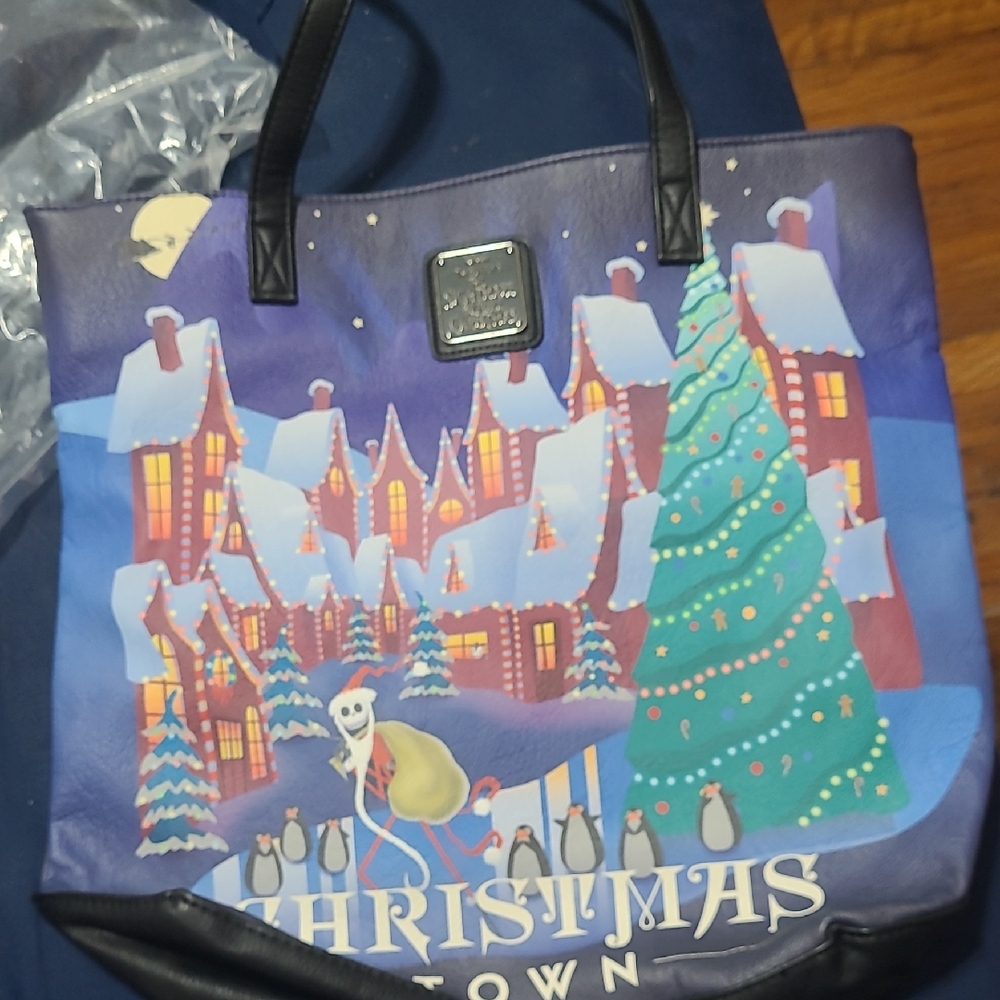 Christmas Town Themed Tote Bag